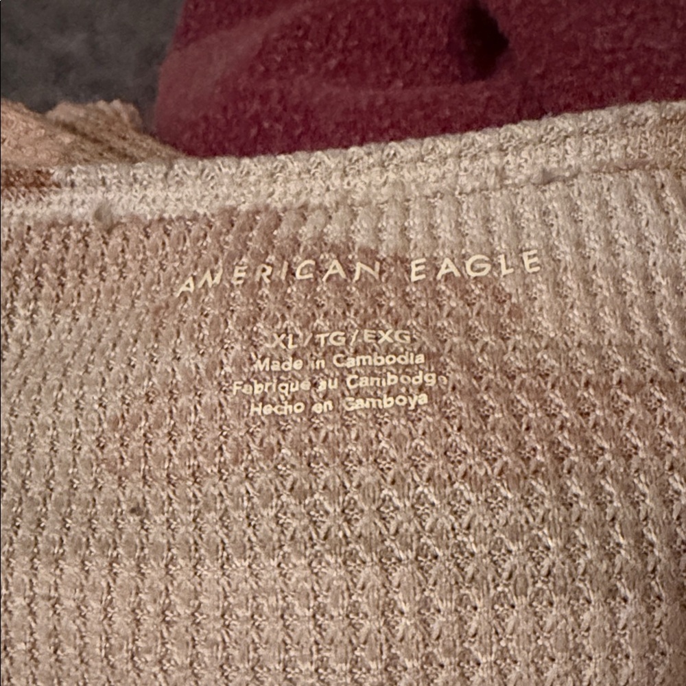 AMERICAN EAGLE | Women's Waffle Vneck Tunic size XL - Picture 2 of 8
